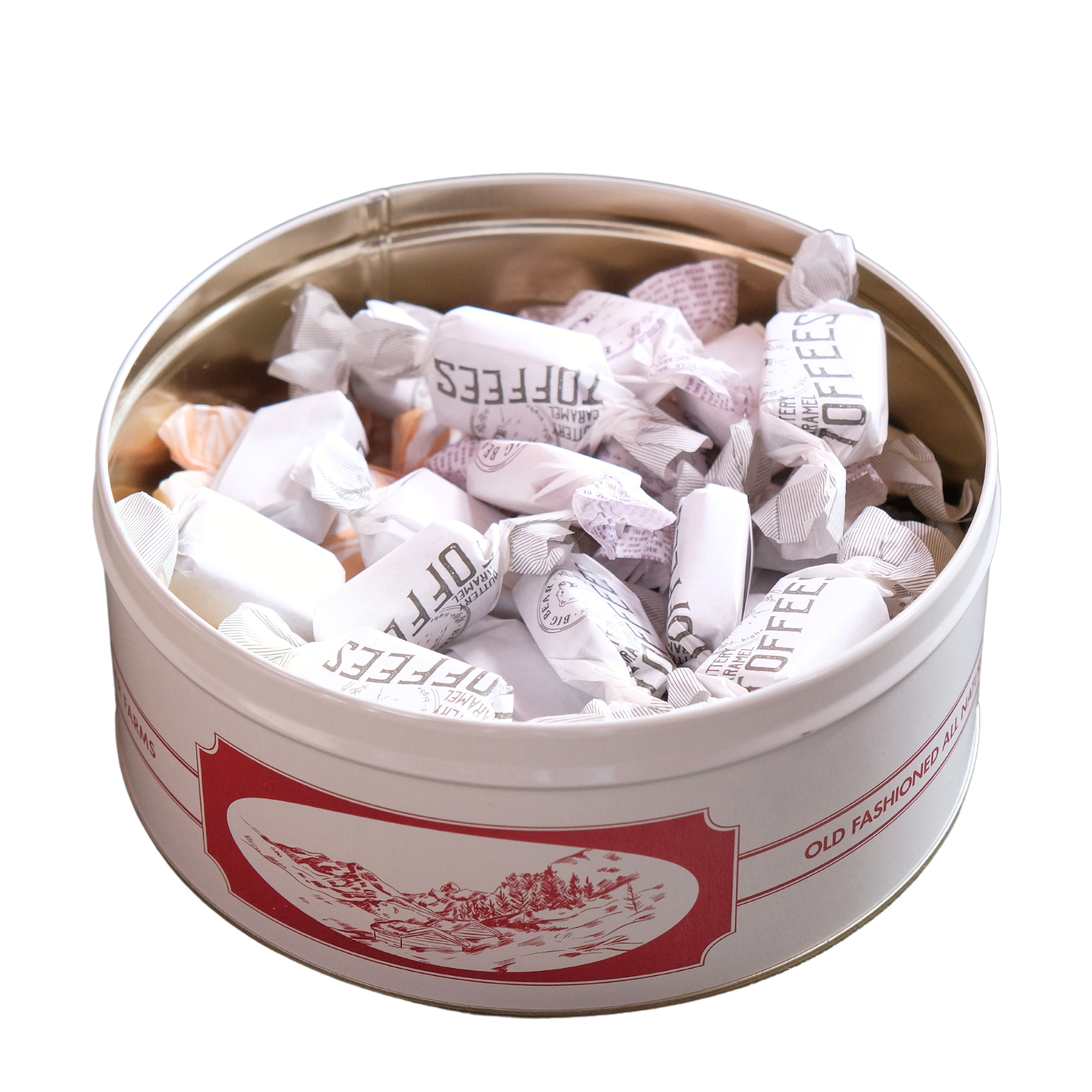Chocolate Caramel Toffee Tin  600g - 40 pieces - Big Bear Farms