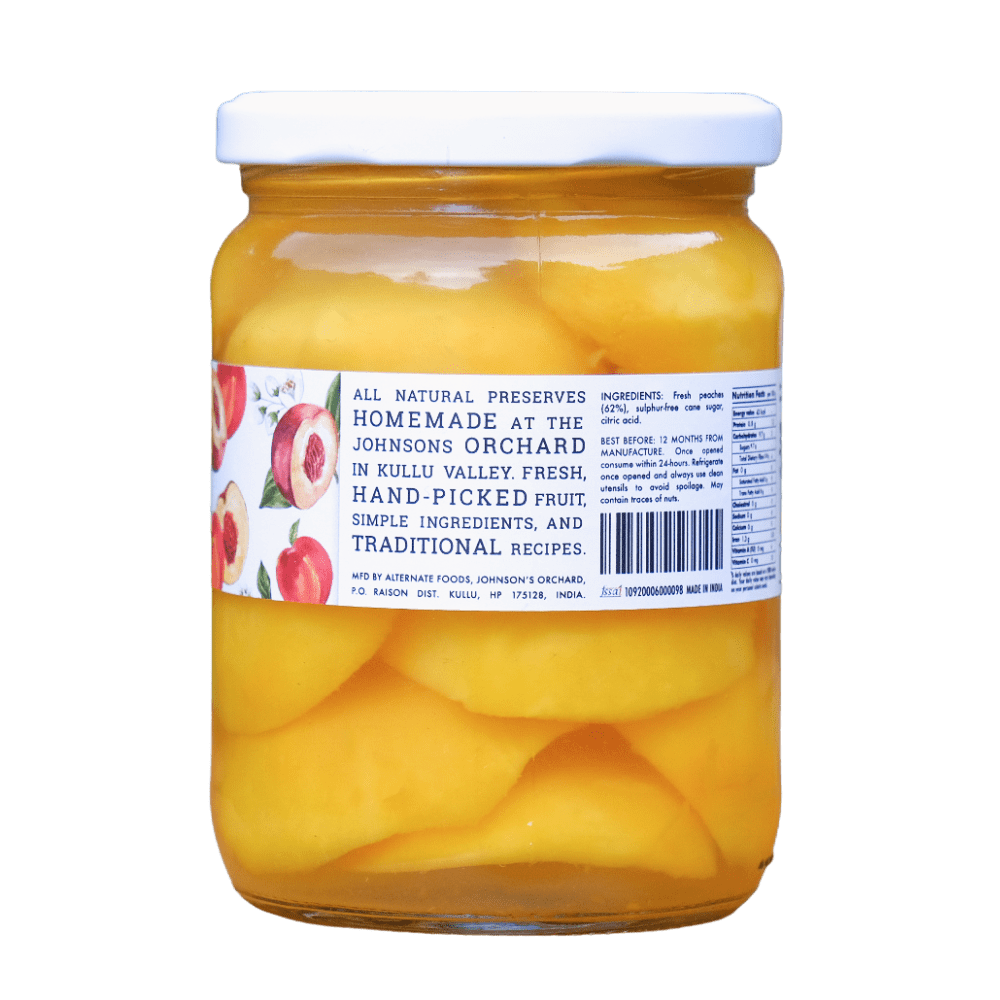 4 x PACK Bottled Peaches 500g - Big Bear Farms