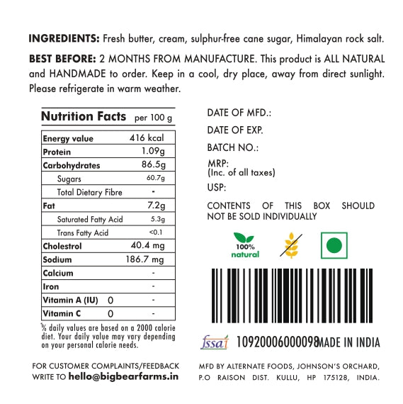 Chocolate Caramel Toffee 300g x 2 + Caramel Toffee 300g x 2 - Big Bear Farms