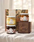 Marigold box of four - Buttery Caramel Toffee + Lemon Curd + Salted Caramel + Chocolate Spread