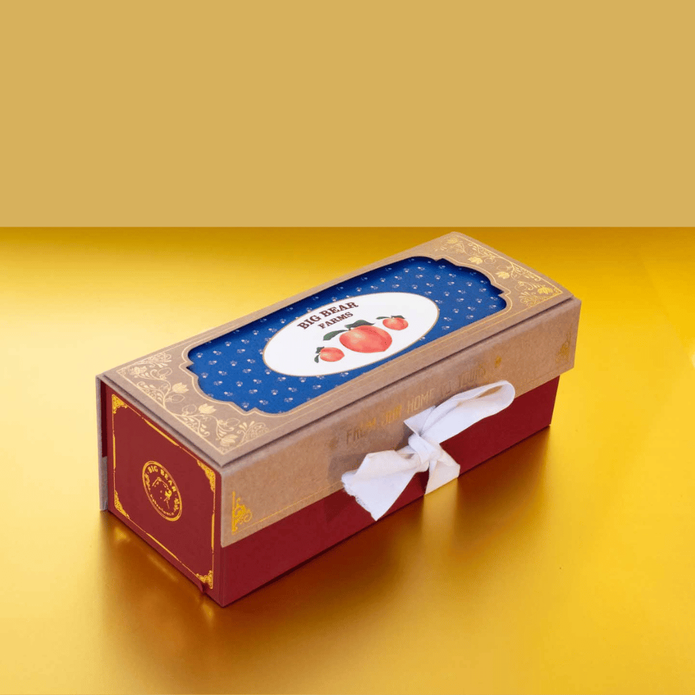 POSTCARD GIFT BOX with Three Citrus Marmalade, Peach Marmalade, Apple Jam 120g - Big Bear Farms