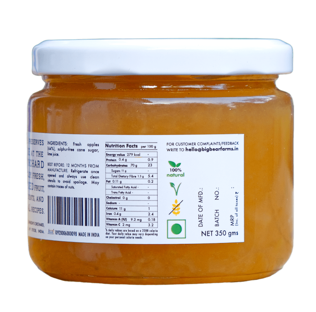 Apple Jam 300g - Big Bear Farms
