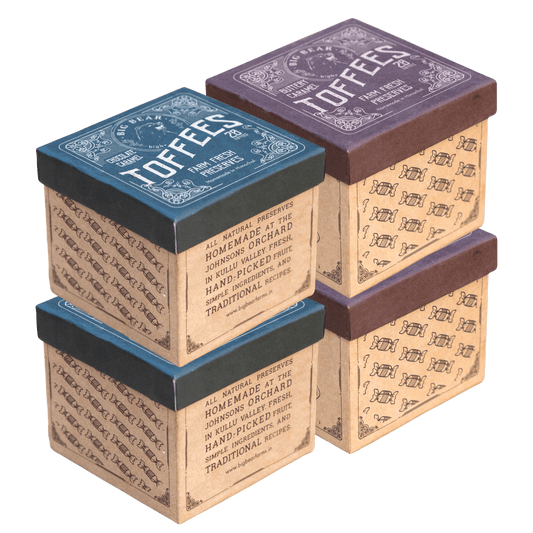 Value pack : Chocolate Caramel Toffee 300g x 2 + Caramel Toffee 300g x 2 - Big Bear Farms