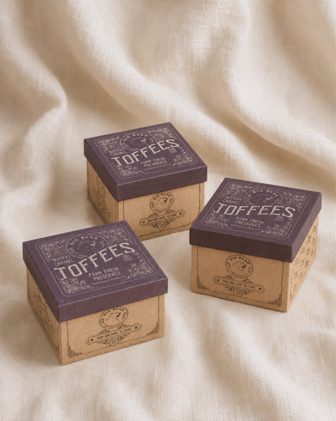 Value Pack of 3 : Caramel Toffee 300g - Big Bear Farms