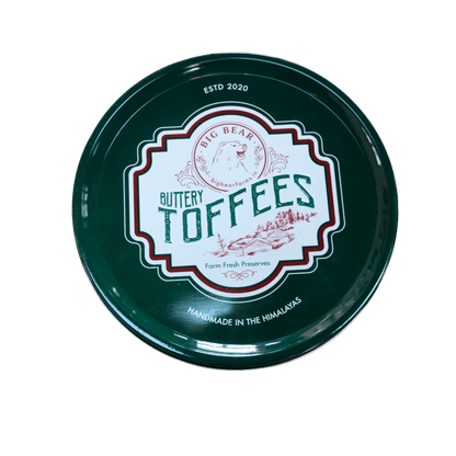 Assorted Caramel, Coffee & Chocolate Toffee Tin  600g - 40 pieces - Big Bear Farms