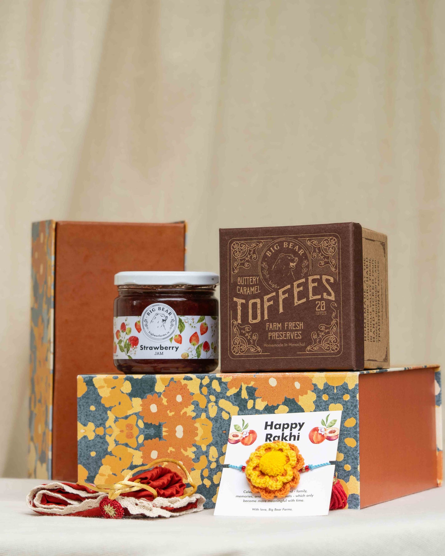 Marigold Rakhi Gift Box of Two