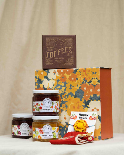 Marigold Rakhi Gift Box of Four