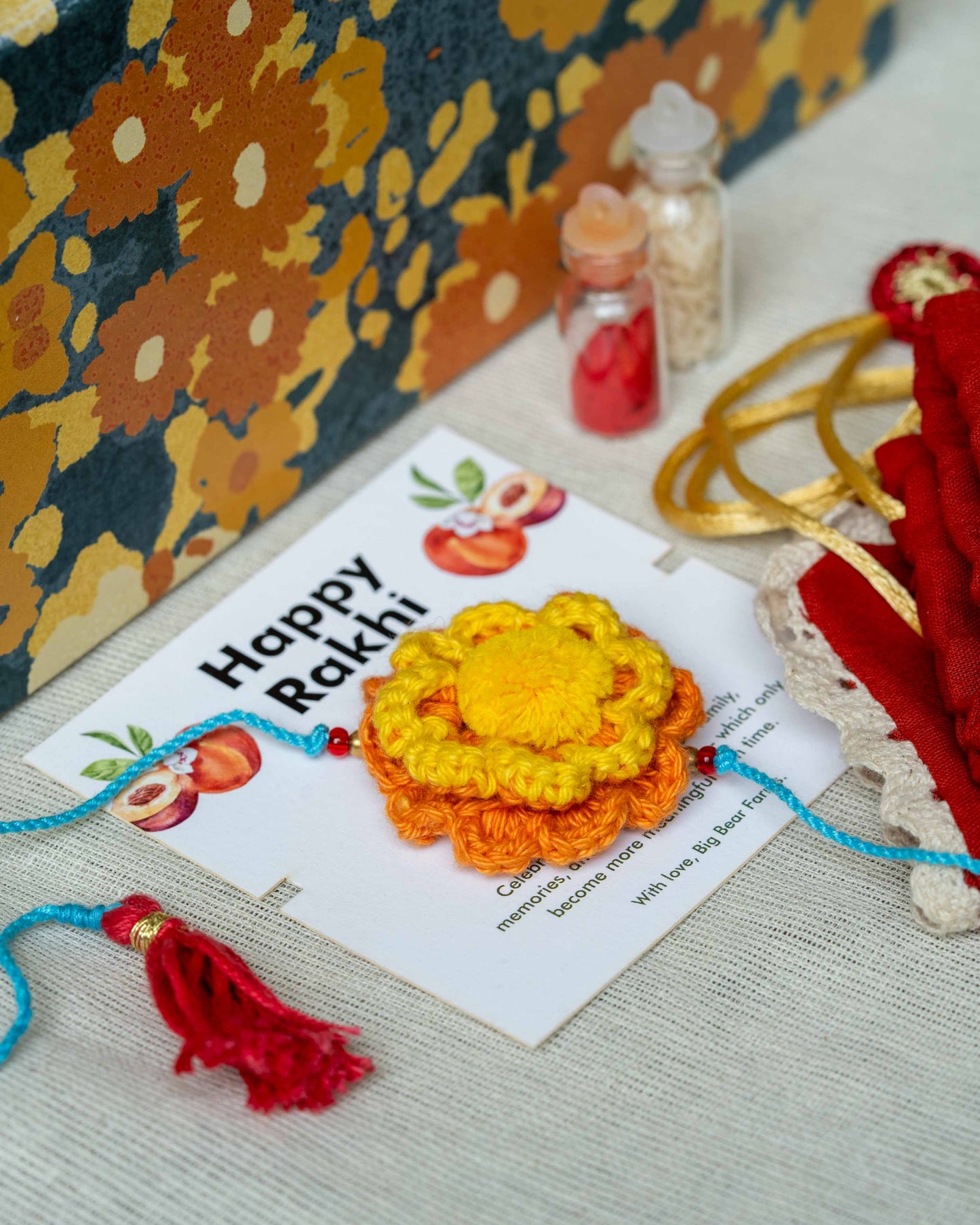 Marigold Rakhi (Single Rakhi)