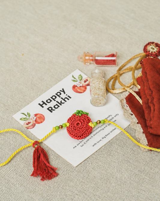 Strawberry Rakhi by Samoolam (Single Rakhi) - Big Bear Farms