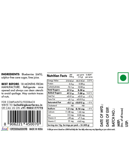 Blueberry Preserve 400g