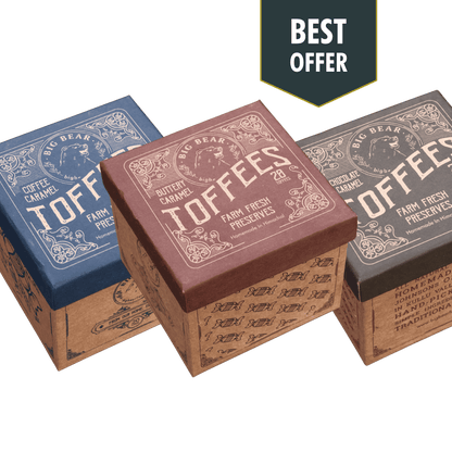 Coffee Caramel Toffee 300g + Chocolate Caramel Toffee 300g + Caramel Toffee 300g