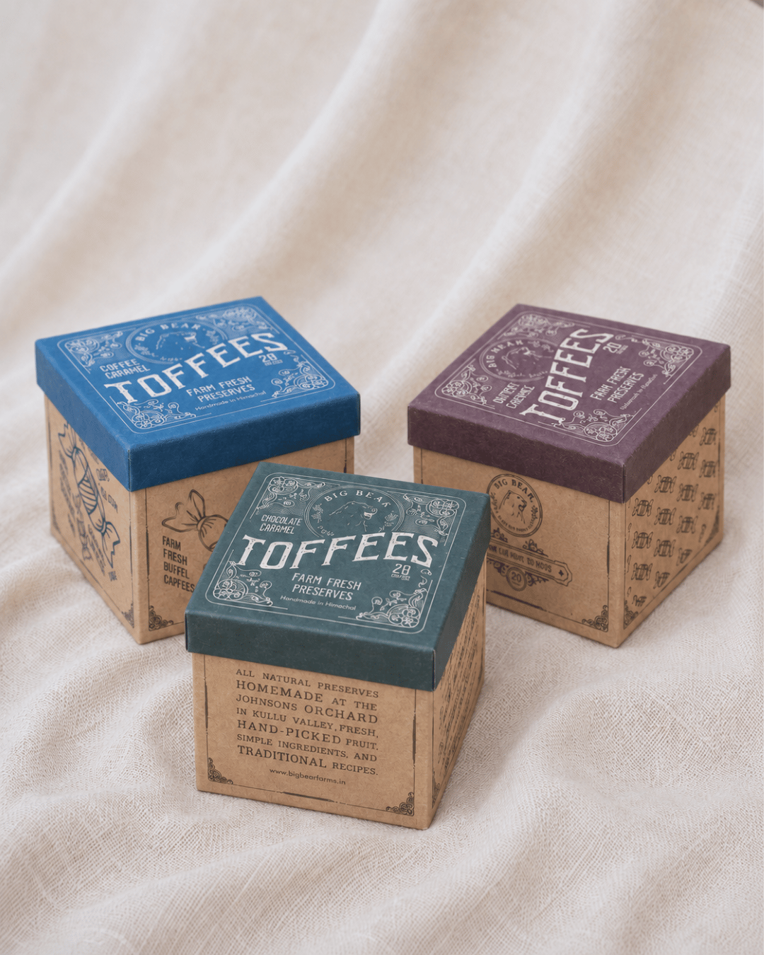 Coffee Caramel Toffee 300g + Chocolate Caramel Toffee 300g + Buttery Caramel Toffee 300g