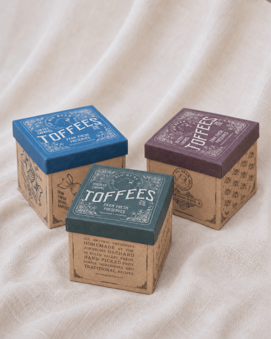 Coffee Caramel Toffee 300g + Chocolate Caramel Toffee 300g + Buttery Caramel Toffee 300g