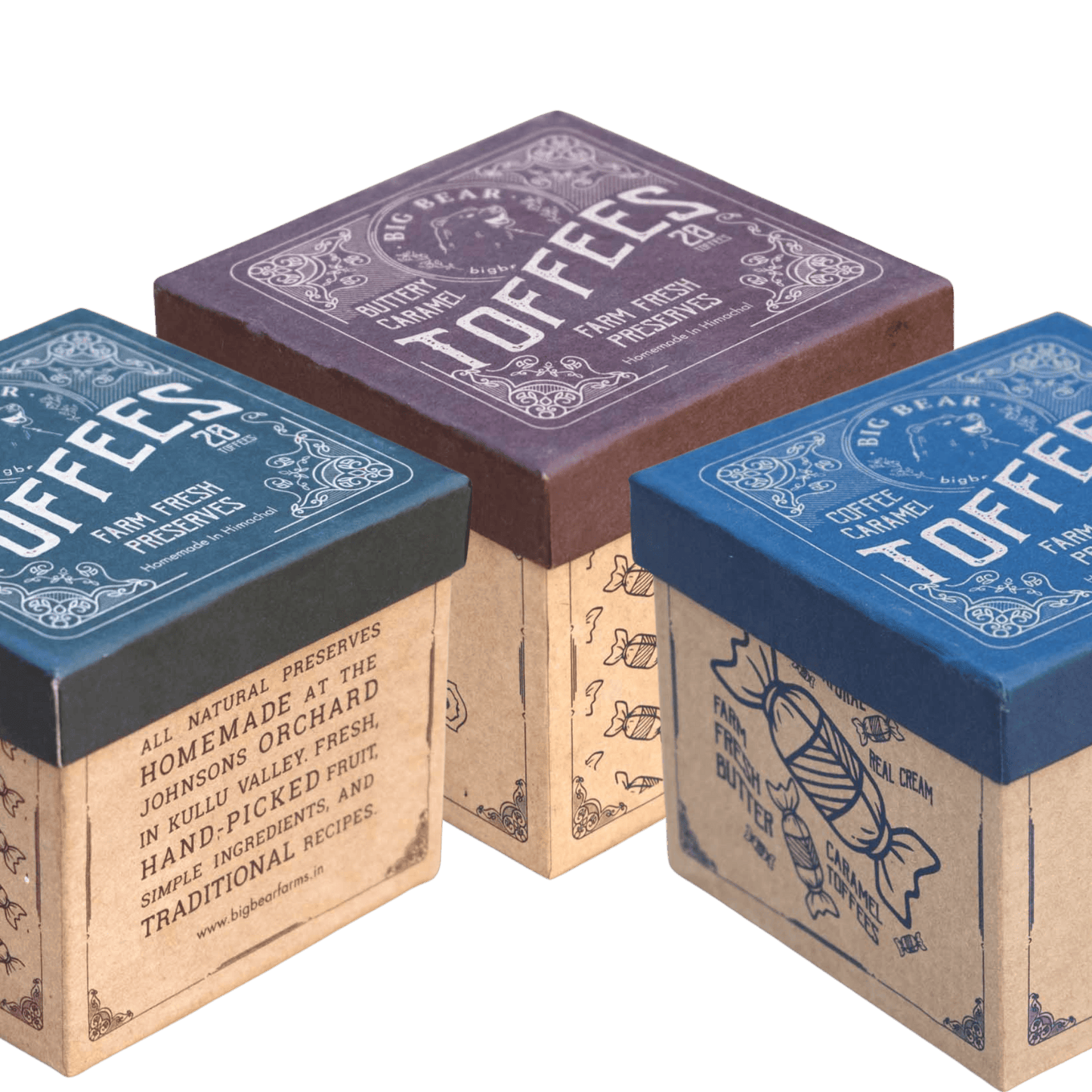 Coffee Caramel Toffee 300g + Chocolate Caramel Toffee 300g + Buttery Caramel Toffee 300g