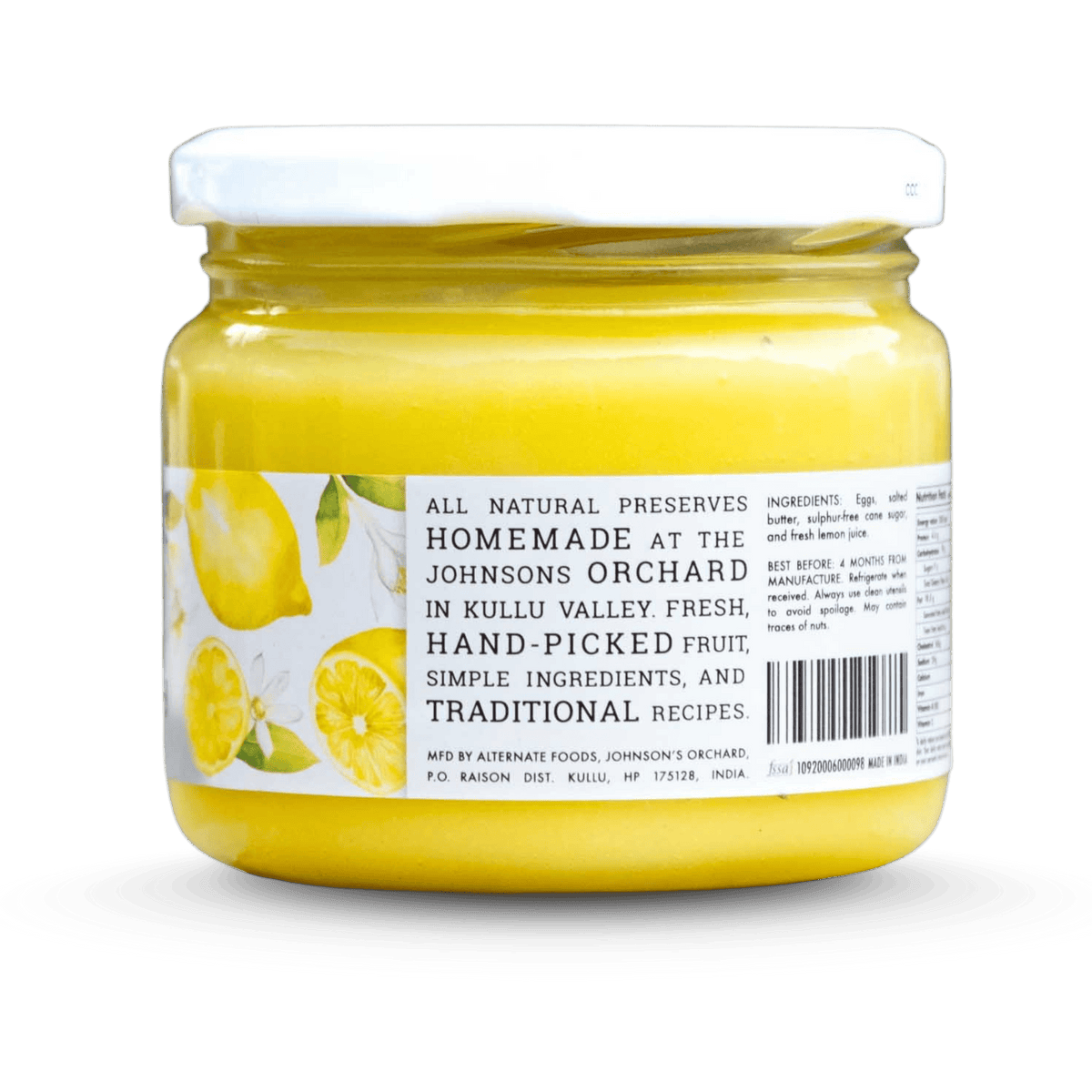 lemon curd spread jar with egg, big bear farms