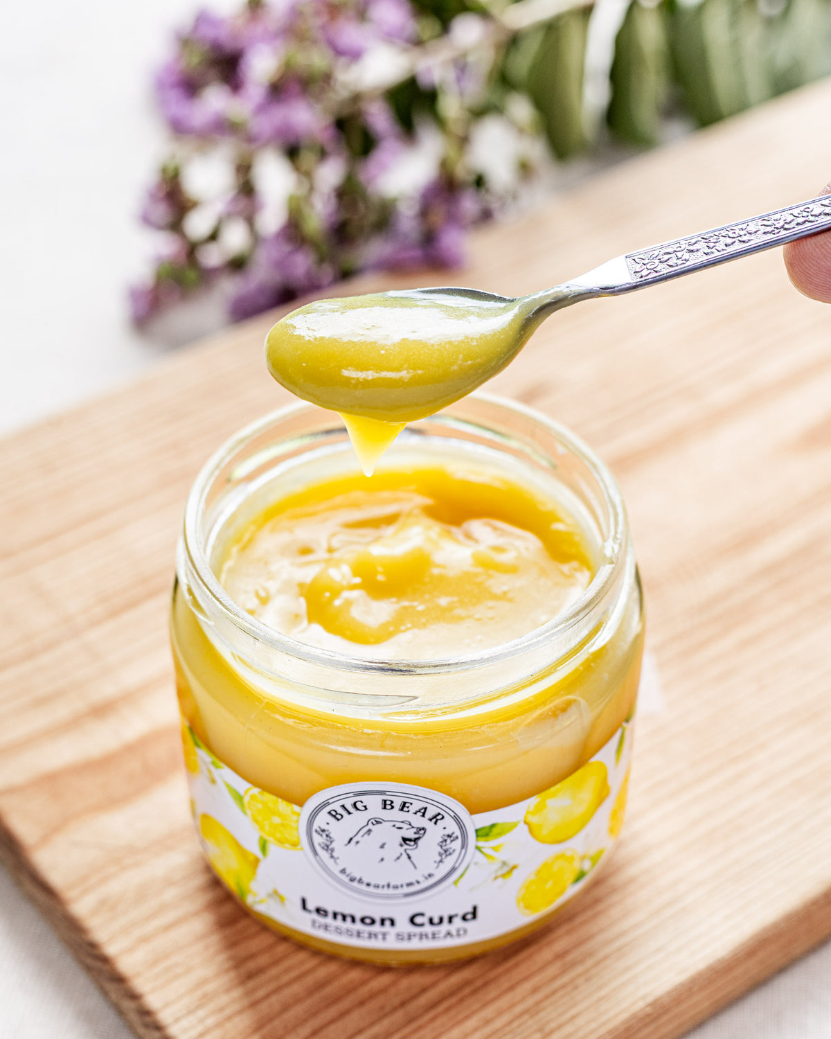 Lemon Curd Dessert Spread 315g - contains egg - Big Bear Farms