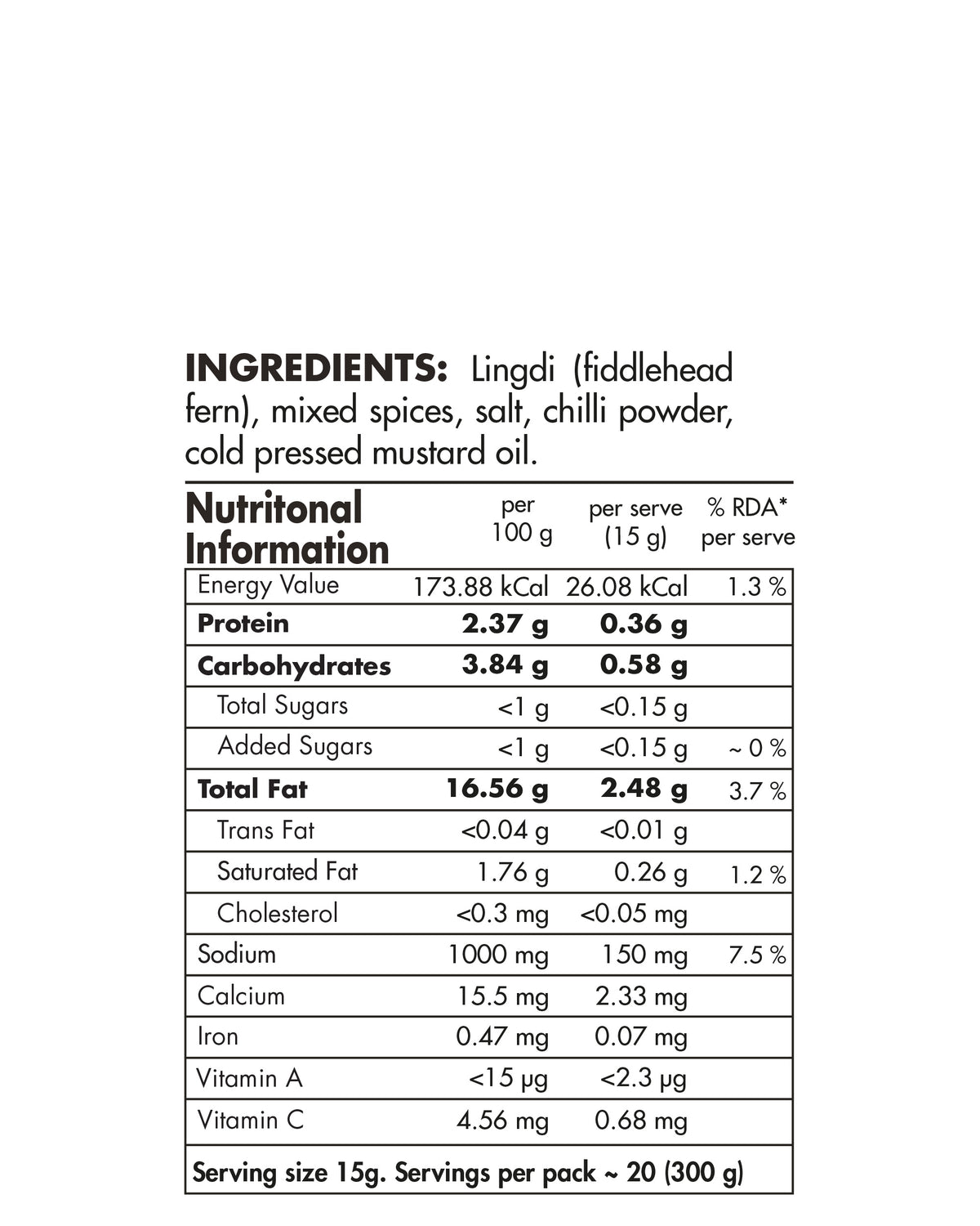 Lingdi Pickle 300g - Big Bear Farms