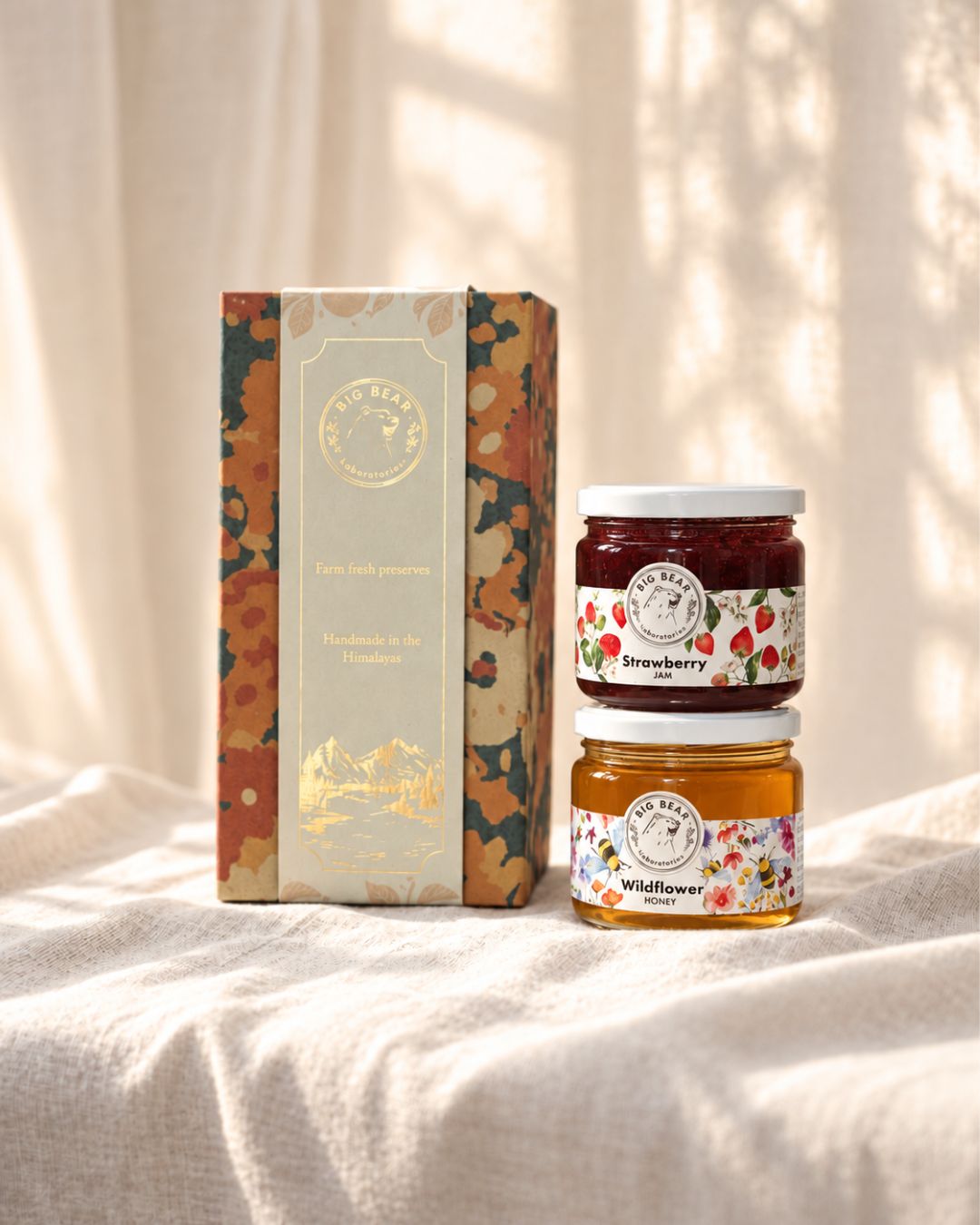Marigold box of two - Wildflower Honey + Strawberry Jam
