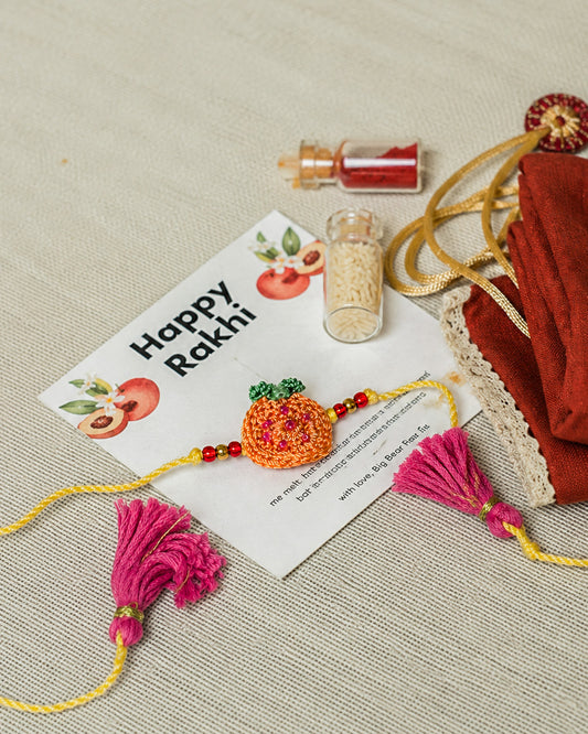 Peach Rakhi by Samoolam (Single Rakhi) - Big Bear Farms