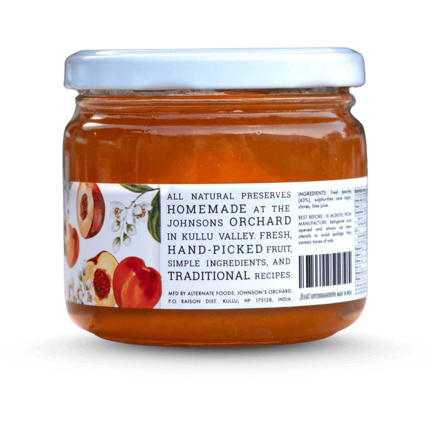 Peach Jam 350g - Big Bear Farms