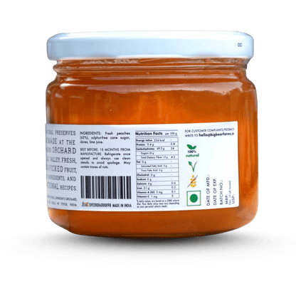 Peach Jam 350g - Big Bear Farms