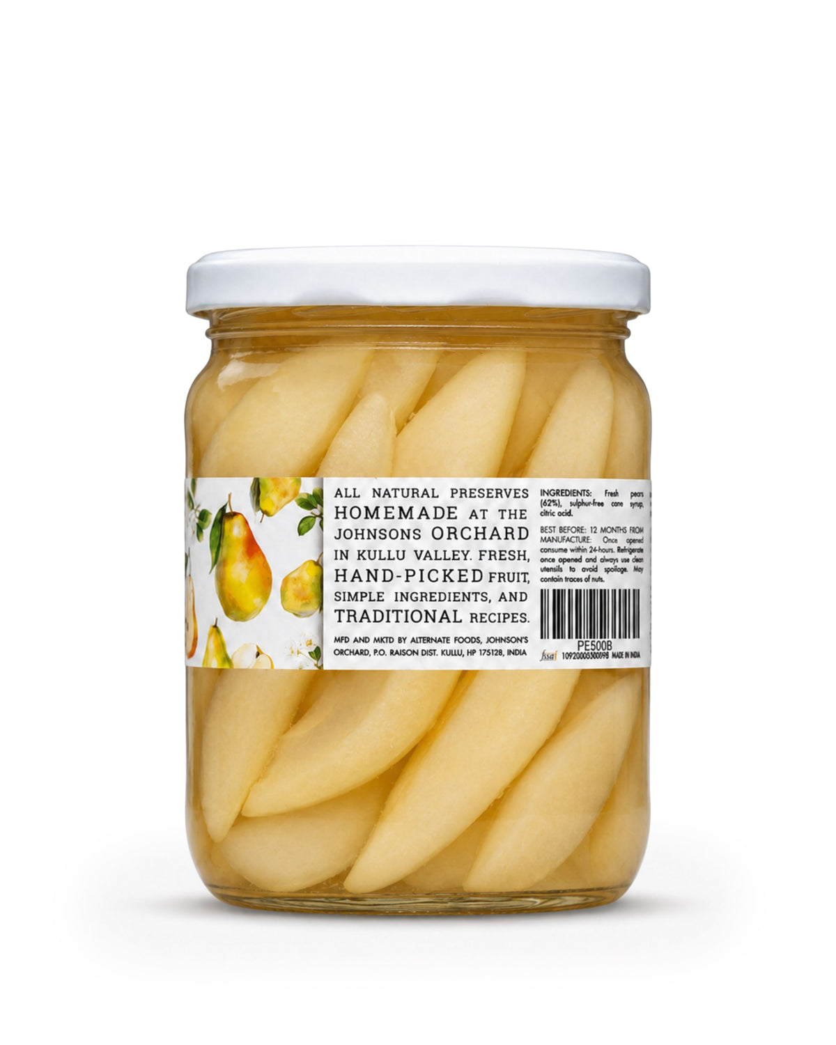 Bottled Pears 500g (Thin Cut) - Big Bear Farms