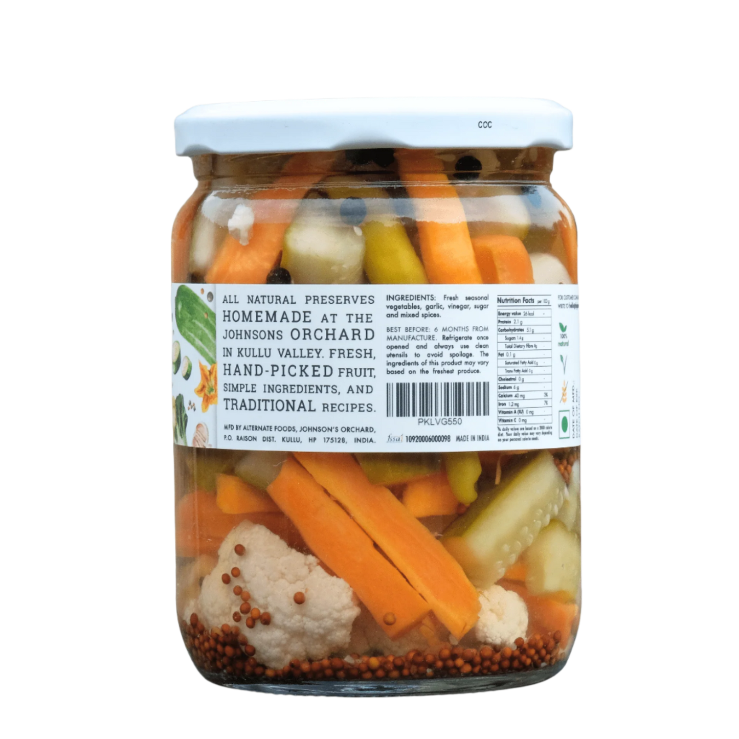Pickled Vegetables 550g - Big Bear Farms