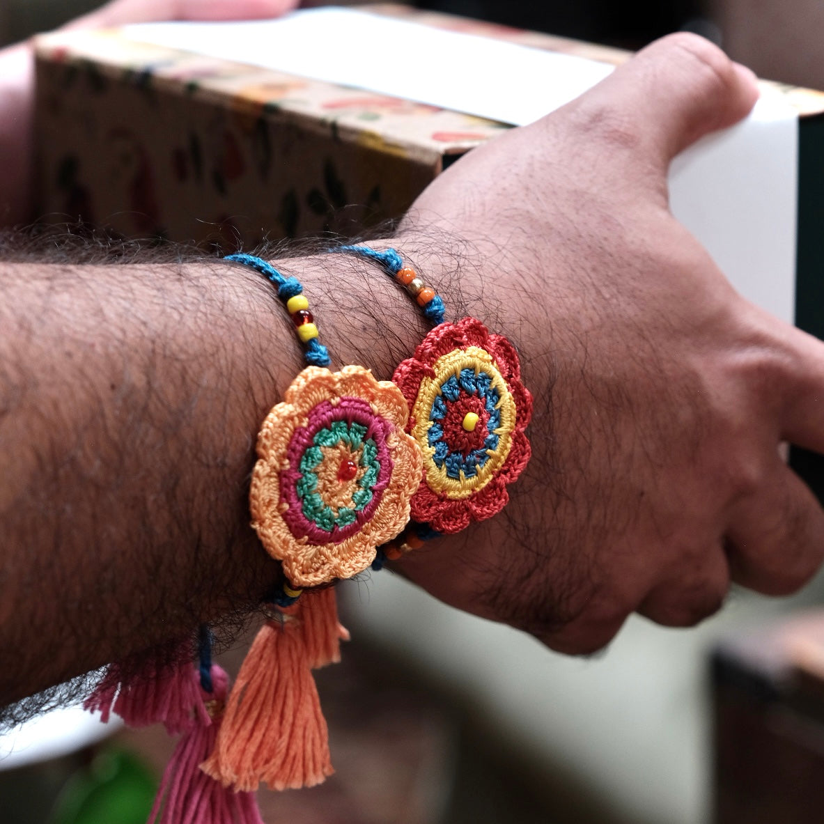 Flower Rakhi by Samoolam (Single Rakhi)