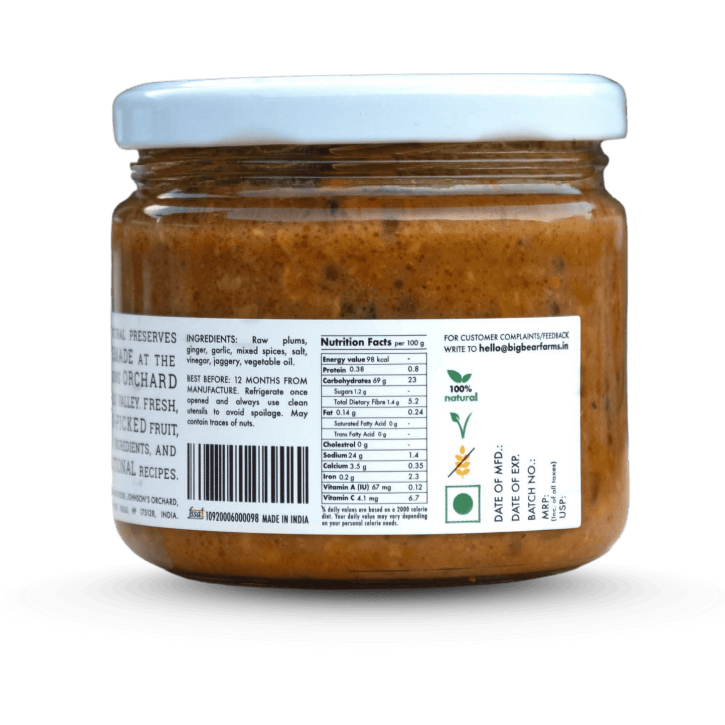 Raw Plum Pickle 315g