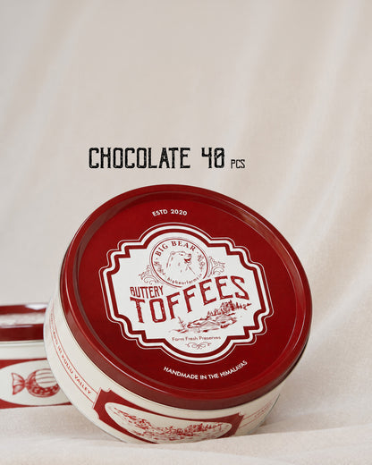 Chocolate Caramel Toffee Tin  600g - 40 pieces - Big Bear Farms