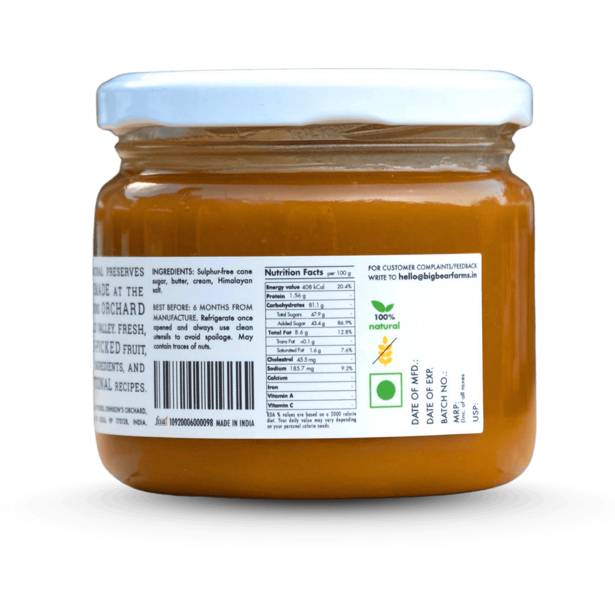 Salted Caramel Dessert Spread 350g - Big Bear Farms