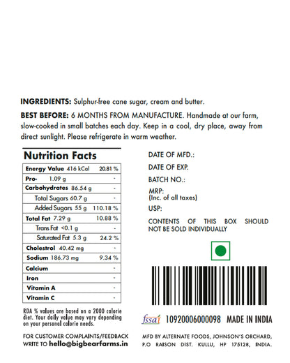 Buttery Caramel Toffee 300g - 20 pieces - Big Bear Farms