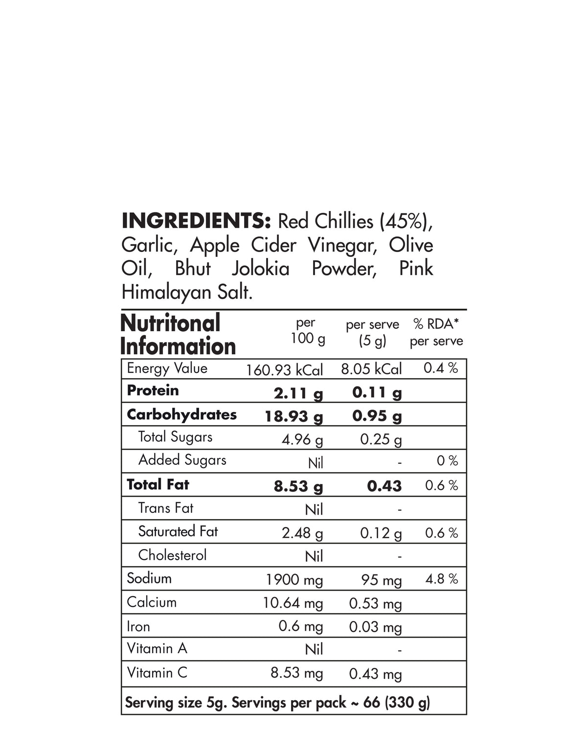 Himalayan Hot Sauce 350g - Big Bear Farms
