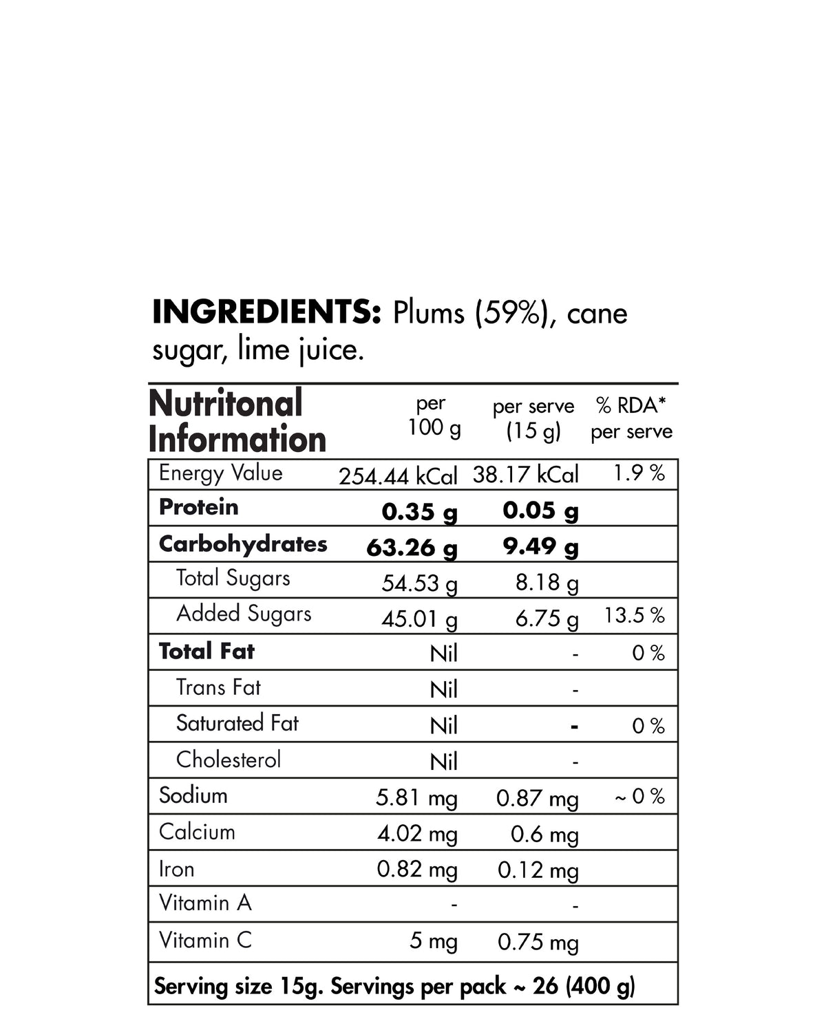 Plum Jam 400g - Big Bear Farms