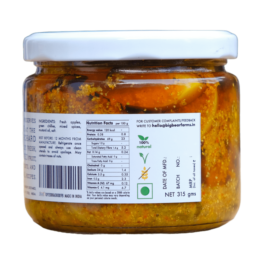 Apple Pickle 300g - Big Bear Farms