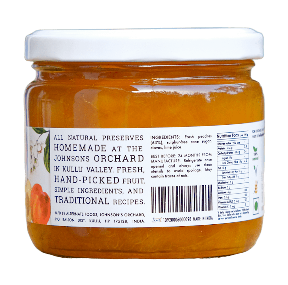 Peach Jam 300g - Big Bear Farms