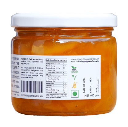 Peach Marmalade 300g - Big Bear Farms