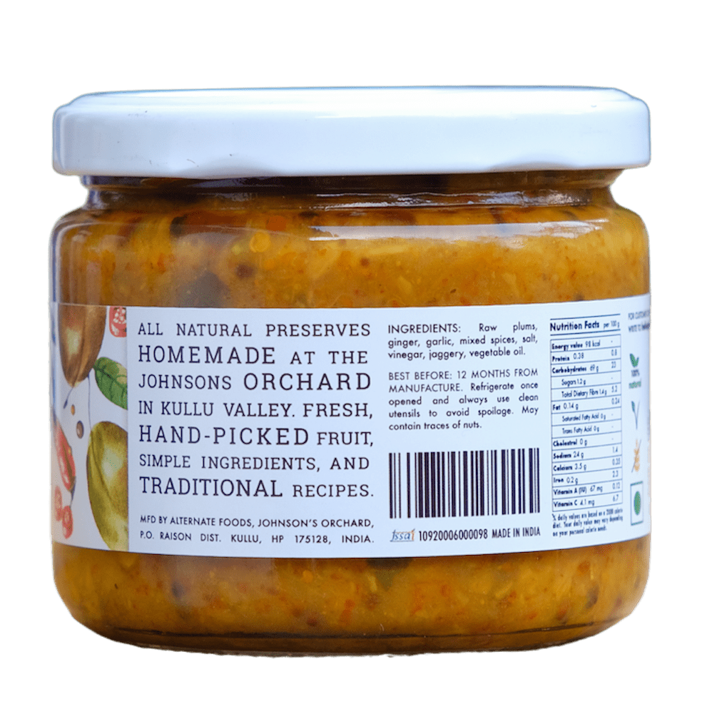Raw Plum Pickle 300g - Big Bear Farms